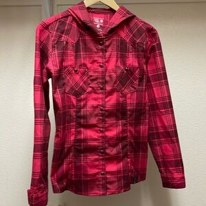 Mountain hardwear hooded flannel